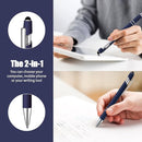 8 Pieces Ballpoint Pen with Stylus Tip Black Ink 2 in 1 Stylus Metal 1.0 mm Medium Point Smooth Pen Rainbow Colorful Rubberized Ballpoint for Touch Screen Tablet(Dark Blue) by TinyTreasures Baby Boutique