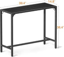 ODK 39 Inch Outdoor Bar Table, Patio Counter Bar Height Table with Weather Resistant Waterproof Top for Hot Tub Garden, Yard, Balcony, Poolside, Indoor (Black) by CozyNest Decor
