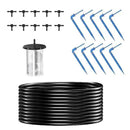 Solar Drip Irrigation Kit Accessories, 32.8FT Tubing, Drip Irrigation Extra Accessories Kit by GreenHaven Gardens