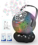 Halloween Bubble Machine - Bubble Maker for Kids with Colorful LED Light, Make Larger Bubbles, USB-C Rechargeable, 600ml Capacity - Bubble Toys Gifts Ages 3+ for Boys, Girls, Outdoor, Birthday, Party by TinyTreasures Baby Boutique