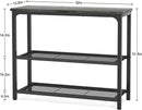 Ecoprsio Small Console Table, Sofa Table with Double Mesh Shelves, Modern Entryway Table for Entryway, Hallway, Foyer, Front Hall, Sofa Couch, Living Room, Bar, Kitchen, 32 Inch, Grey by CozyNest Decor