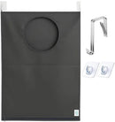 Hanging Laundry Hamper Bag – Space-Saving Dirty Clothes Storage with Free Adjustable Stainless Steel Over-the-Door Hooks & 2 Suction Cup Hooks – Ideal for bathrooms, bedrooms & dorms by CozyNest Decor