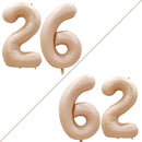GOER Number 26 Balloons for 26th Birthday Party Decorations,42 Inch Jumbo Foil Helium 62 Balloons for 62nd Birthday Party Decoration (Caramel) by TinyTreasures Baby Boutique