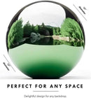 12 Inch Stainless Steel Gazing Globe,v2croft Hollow Ball Mirrored Surface Polished Shiny Sphere,Garden Stainless Steel Gazing Ball for Outdoor Lawn Pond Yard Ornament(Green) by GreenHaven Gardens