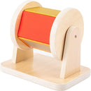 Adena Montessori Spinning Drum Baby Toys,Montessori Toys for Babies 6-12 Months Toddlers,Wooden Spinning Rainbow with Multiple Materials Baby Christmas Toys for Boy and Girls Gift(Medium-size Texture) by TinyTreasures Baby Boutique