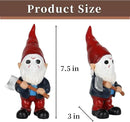 Garden Gnomes Table Decor Statue Holding Axe for Home Decoration Red by GreenHaven Gardens