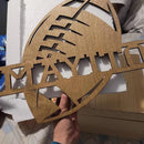 Personalized Football Name Sign, Wooden Name Sign, Football Nursery Decor, Baby Name Sign Wood Sign, Football Gift, Nursery Name Sign for Baby Boy gift/19 by TinyTreasures Baby Boutique