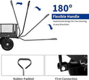 BILT HARD 880 lbs 10" Flat Free Tires Steel Garden Cart with 180° Rotating Handle and Removable Sides, Heavy Duty 4 Cu.Ft Capacity Utility Garden Carts and Wagons, Black by GreenHaven Gardens