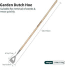Berry&Bird Dutch Hoe for Weeding，63'' Stainless Steel Garden Weed Hoe with Long Wooden Handle,Heavy Duty Scuffle Hoe Manual Weeder Tool for Gardening Moss Removal Cutting Grass Soil Loosening & Edging by GreenHaven Gardens