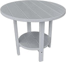 Phat Tommy Round Poly Resin Outdoor Patio Dining Table, All Weather Poly Patio Outdoor Furniture, Grey by GreenHaven Gardens