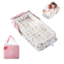 Baby Lounger for Tummy Time Portable,Baby Play mat with Strap,Newborn Lounger Inner Zipper for Boys Girls 0-24 Months,Animal World Pink by TinyTreasures Baby Boutique