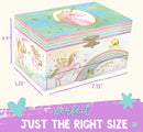 Musical Unicorn Kids Jewelry Box - Girls Jewelry Box with Mirror, Unicorn Gifts for Little Girls, Unicorn Toys for Girls Age 4-6 by TinyTreasures Baby Boutique