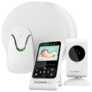 Babysense Video & Breathing Movement Monitor - Video Baby Monitor with Breathing Motion Detection & Alerts Bundle Pack - Video Monitor V24R with Babysense 7 Under-The-Mattress Sleep Monitor by TinyTreasures Baby Boutique