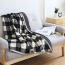 UKELER Buffalo Check Sherpa Throw 80'' x 60''- Soft Plush Flannel Blanket Throws for Bed/Couch/Sofa/Office/Camping by CozyNest Decor