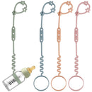 Toy Safety Straps, 4 Pack Silicone Sippy Cup Straps, Sippy Cup Leash for Baby, Keep Bottles and Sippy Cups Close at Hand and off The Ground or Floor (4PACK, Sage/Ether/Blush/Muted) by TinyTreasures Baby Boutique