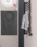 Hanging Laundry Hamper Bag – Space-Saving Dirty Clothes Storage with Free Adjustable Stainless Steel Over-the-Door Hooks & 2 Suction Cup Hooks – Ideal for bathrooms, bedrooms & dorms by CozyNest Decor
