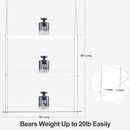 3-Tier Hanging Clear Plant Shelves for Windows, Acrylic Window Wall Plant Stand Shelf for Kitchen Indoor Gardens, Flower, Succulents, Herb, Seedling Organization, and Pots Display, 16 Inch per Tier by GreenHaven Gardens