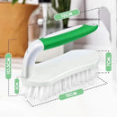 Lallisa 12 Pcs Scrub Brush for Cleaning with Handle Comfortable to Grip Heavy-Duty Flexible Stiff Bristles Scrubber Brushes Bulk for Shower Bathroom Carpet Kitchen Floor Tiles (Gray,Green,Blue) by CozyNest Decor