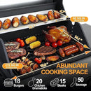 3-Burner Propane Gas Grill with Side Burner, 25,650 BTU Outdoor BBQ Grill with Stainless Steel Warming Rack, Enameled Cooking Grids, Built-in Thermometer & Foldable Side Tables with 6" Wheels by GreenHaven Gardens