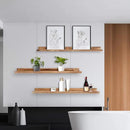 AZSKY Large Floating Shelves 36 Inch Wood Wall Mounted Set of 3 Floating Bookshelf Long Wooden Picture Ledge Shelf for Home Decoration by CozyNest Decor