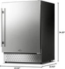 Tylza Outdoor Beverage Refrigerator 24 Inch, Stainless Steel Under Counter Beverage Cooler, 190 Cans Beer Fridge Built-in and Freestanding Beverage Fridge by CozyNest Decor