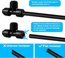 100FT PE Drip Irrigation Tubing, 1/4 inch Blank Distribution Tubing with 10PCS 1/4" Drip Irrigation Tee Connectors for Quick Connector Irrigation System by GreenHaven Gardens