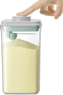 Airtight Food Storage Container Formula Dispenser with Spoon BPA-Free Milk Powder Container for Home Travel 2000ML / 2.0 Qt, No Scraper Design by TinyTreasures Baby Boutique