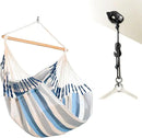 LA SIESTA® - Large Comfort Domingo Hammock Swing Chair - Weather & Tear Resistant Hanging Hammock Chair - Indoor Outdoor Hammock Chair Swing - Patio Porch Bedroom Hanging Chair - Max 285 Lbs, Sea Salt by GreenHaven Gardens