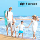 WhiteFang Deluxe Pop Up Beach Tent Sun Shade Shelter for 3-4/5-6 Person, UV Protection, Extendable Floor with 3 Ventilating Windows Plus Carrying Bag, Stakes, and Guy Lines by TinyTreasures Baby Boutique