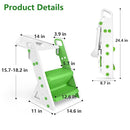 Potty Training Seat, Upgrade Foldable Step Stool, Climbable and Easy to Carry Handles, Adjustable for Different Toilet Heights, Attachment with Stable Structure for Boys and Girls by TinyTreasures Baby Boutique