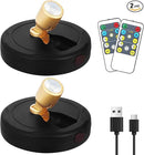 Rechargeable Spotlight, Battery Powered Picture Lights with Remote, Dimmable Plant Spot Light Indoor, Cordless Accent Lighting, LED Uplight for Tree Dartboard Decor Painting Artwork Photo by CozyNest Decor