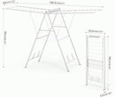 APEXCHASER Drying Rack for Clothing Foldable, Metal Laundry Rack Collapsible, Ultra Thin Gullwing Clothes Airer with Adjustable Height for Towel Baby Clothes Indoor Outdoor Laundry Room, White by TinyTreasures Baby Boutique