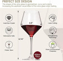 Wine Glasses,White Red Wine Glasses Set of 6,Lead-Free Premium Crystal Clear Glass,Hand Blown Italian Style Burgundy Long Stem Wine Glasses,Great Gift Packaging(16oz,6pack) by CozyNest Decor