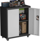 Locking Storage Cabinet,Steel Garage Cabinet with Wheels,Utility Tool Cabinet1 for Garage,Home Office and Warehouse by CozyNest Decor