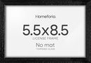 Homeforia 5.5x8.5 Business License Frame Black, High End Oak 5.5 by 8.5 Wood Certificate Frame, 8.5 x 5.5 Document Frame for Wall or Tabletop, Wooden Picture Frames, Tempered Glass, Wall Kit, Set of 1 by CozyNest Decor