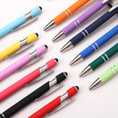 Ballpoint Pen with Stylus Tip, Soft Touch Click Metal Pen, 1.0mm Medium Point, Black Ink, 12 Count(Mixed Color) by TinyTreasures Baby Boutique