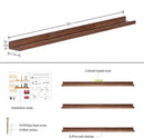 36 Inch Picture Ledge Shelf Rustic Wall Mount Light Walnut Long Narrow Picture Shelves Storage for Books Toys Music Albums Green Plants-Photo Ledge Shelf Set of 3 Mounting Hardware Include by TinyTreasures Baby Boutique