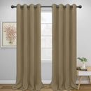 Easy-Going Blackout Curtains for Bedroom, Solid Thermal Insulated Grommet and Noise Reduction Window Drapes, Room Darkening Curtains for Living Room, 2 Panels (52x108 in,Tan) by CozyNest Decor