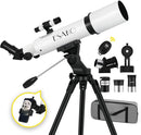 ESAKO Telescope for Adults & Kids, Astronomical Portable 80mm Aperture Beginners Telescope with Phone Adapter, Wireless Remote & Carry Bag by TinyTreasures Baby Boutique