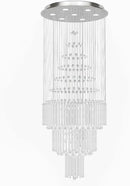 D24''XH86'' Large Chandeliers Modern Pendant Chandelier Lighting Raindrop Crystal Chandelier Flush Mount Ceiling Light for Entryway Staircase Hotel Lobby by CozyNest Decor