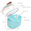 NCVI Baby Formula Dispenser On The Go, Formula Container To Go, Formula Holder for Travel, Outdoor Picnic with Baby Infant, Portable Container for Milk Powder, Snacks, Candy, Fruits (Green) by TinyTreasures Baby Boutique