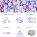 GOGOSO Ball Pits Balls for Toddlers Pack of 50 100 200 Plastics Shape Ball Non-Phthalate Non-BPA Non-Toxic 2.2-Inch Crush Proof Play Balls by TinyTreasures Baby Boutique