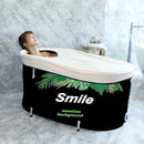 BESTHLS Portable Bathtub for Adult, Foldable Bathtub Folding Soaking Bath Tub,Eco-Friendly Bathing Tub for Shower Stall (Large, Green) by TinyTreasures Baby Boutique
