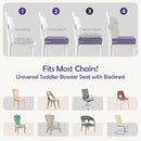Booster Seat for Kitchen Chair with Comfy Backrest and Adjustable Safety Buckles,Non-Slip Kid Toddler Booster Seat for Dining Table,Portable PU Travel Baby Booster Increasing Cushion Chair by TinyTreasures Baby Boutique