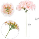Tifuly Hydrangea Artificial Flowers -12 pcs Realistic Fake Hydrangea Silk Flowers with Stems Faux Hydrangea Flowers Heads for Office Home Party Wedding Centerpiece DIY Floral Decor (Pink) by CozyNest Decor