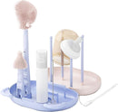 HOEREV Portable Baby Silicone Bottle Brush Set Include Pacifier Brush, Straw Brush, draining Rack, Portable Box by TinyTreasures Baby Boutique