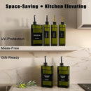Olive Oil Dispenser Bottle for Kitchen 16.9oz, UV-Blocking Oil and Vinegar Dispenser Set, Leakproof Oil Container for Home, Restaurant (Green, Set of 4) by CozyNest Decor
