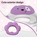 2 In 1 Potty Training Toilet Seat & Toddler Step Stool, Bottom Triangle Stability Toddler Toilet Seat, Adjustable Step & Seat Height Potty Seats for Toddlers Boys Girls (Purple) by TinyTreasures Baby Boutique