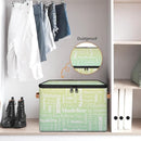 Custom Storage Basket with Name, Personalized Storage Bins with Zipper Lid, Foldable Fabric Storage Box Large capacity with Handle Yellow Green by TinyTreasures Baby Boutique