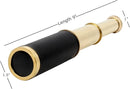 9" Pirate Telescope Handheld Brass Telescope Nautical Spyglass Monucular with Wooden Box by TinyTreasures Baby Boutique